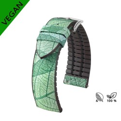 bracelet montre hirsch vegan LEAF 20mm vert