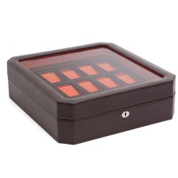 Coffret 15 montres WOLF Windsor chocolat orange