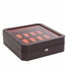 Coffret 15 montres WOLF Windsor chocolat orange