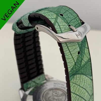 Bracelet Hirsch LEAF VEGAN 20mm green