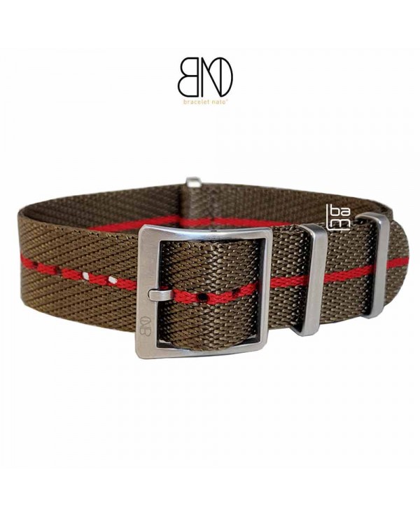 NATO CONCEPT kaki rouge 20mm bracelet nato