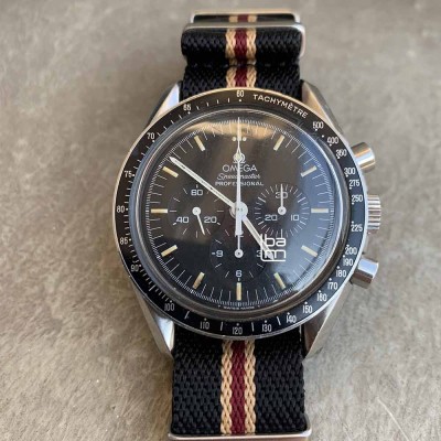 NATO Strap 20mm Black beige bordeaux – Vintage & Patina