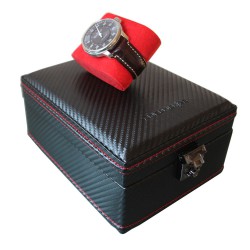 Boite 4 montres Carbon Noir intérieur Rouge Friedrich