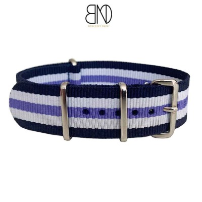 NATO Strap blue white purple 20mm