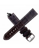 Arezzo DARK-CROCO 20mm crocodile bracelet montre crocodile doublure caoutchouc