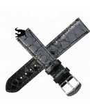 Bracelet CROCODILE Classico AREZZO noir 20mm