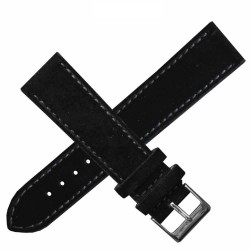 Bracelet montre AREZZO NUBUCK SLIM noir 18mm