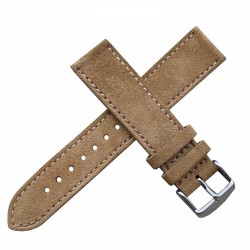 bracelet montre nubuck beige 20mm