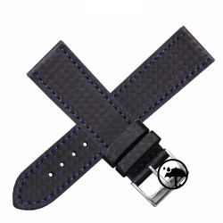 Bracelet montre AREZZO RACING couture bleue 24mm