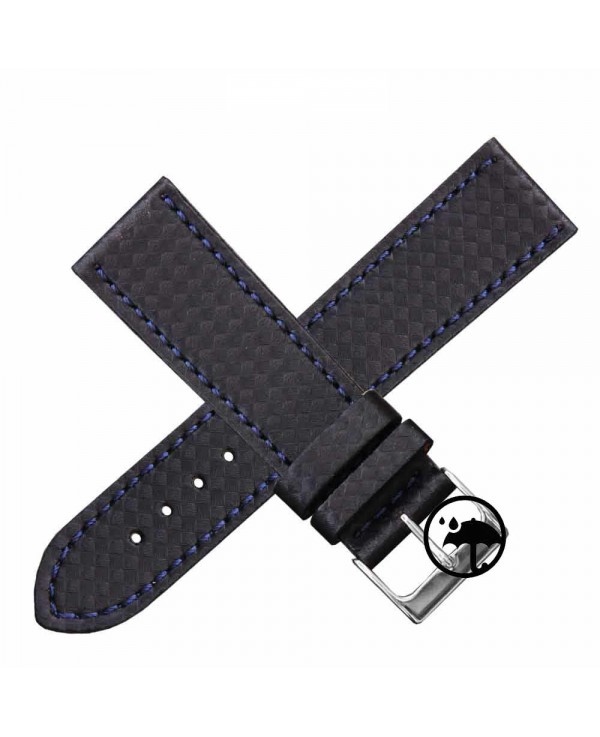 Bracelet montre AREZZO RACING couture bleue 24mm