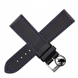 Bracelet montre AREZZO RACING couture bleue 20mm