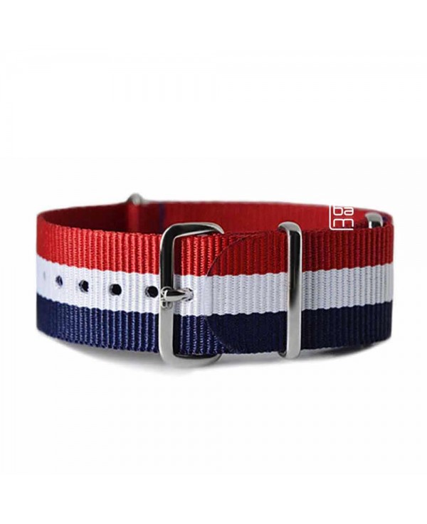 bracelet NATO 22mm Bleu Blanc Rouge France