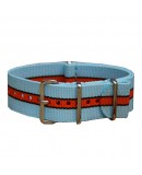 Bracelet de montre NATO 20mm GULF bleu orange