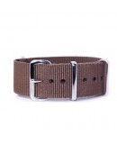 bracelet montre nylon NATO 18mm Marron