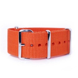 Bracelet de montre NATO 18mm orange nylon