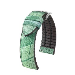 bracelet montre hirsch vegan LEAF 20mm vert