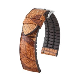 bracelet montre hirsch vegan LEAF 20mm