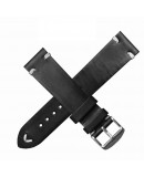 Bracelet montre AREZZO VINTAGE CUIR noir 22mm