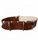 Bracelet NATO Arezzo Cuir marron 20mm