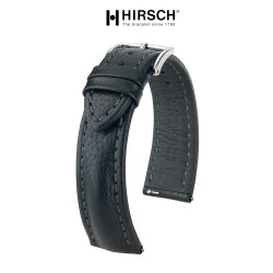Bracelet Hirsch LUCCA noir  20mm cuir toscan