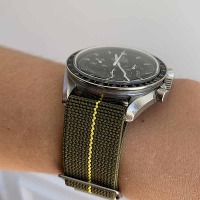 Marine Nationale 20mm Green yellow Paratrooper Nato bracelet