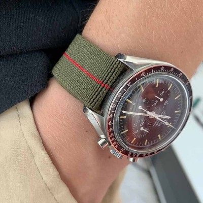 Marine Nationale 20mm Kaki rouge bracelet nato