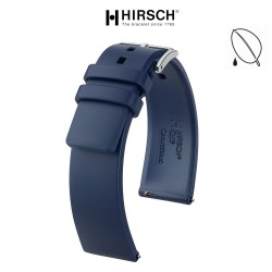 Hirsch bracelet pure caoutchouc bleu 20mm