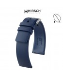 Hirsch bracelet pure caoutchouc bleu 20mm
