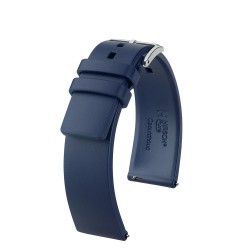 Hirsch bracelet pure caoutchouc bleu 20mm