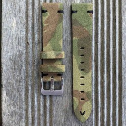 bracelet montre nubuck camouflage vert kaki