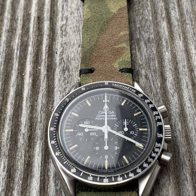 Bracelet CAMO nubuck leather Atelier LBAM olive green 20mm