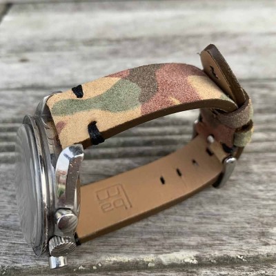 Bracelet CAMO nubuck leather Atelier LBAM beige 20mm