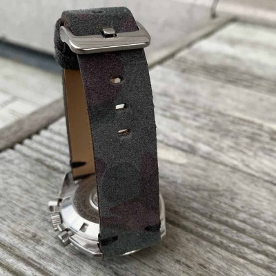 Bracelet CAMO nubuck leather Atelier LBAM grey 20mm