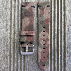 bracelet montre cuir camouflage militaire 20mm