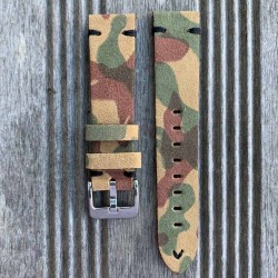 bracelet montre camouflage nubuck 22mm