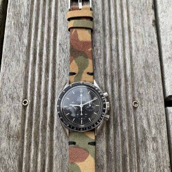 bracelet montre camouflage nubuck 22mm