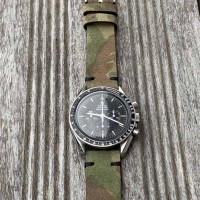 Bracelet CAMO Cuir Suédé 22mm Atelier LBAM olive