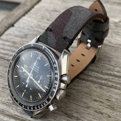 Bracelet CAMO nubuck leather Atelier LBAM grey 22mm
