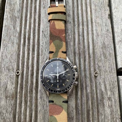 Bracelet CAMO nubuck leather Atelier LBAM sand 24mm