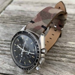 bracelet montre camouflage nubuck 24mm