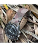 bracelet montre camouflage nubuck 24mm