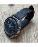 watch bracelet black calf leather 20mm