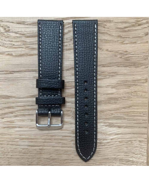 watch bracelet black calf leather 20mm