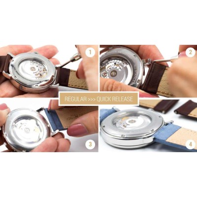 Bracelet Hirsch DUKE Metallice silver 18mm Medium