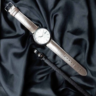 Bracelet Hirsch DUKE Metallice silver 18mm Medium