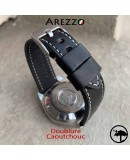 bracelet montre cuir homme 20mm arezzo explorer waterproof