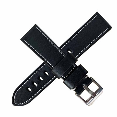 Explorer 20mm watch bracelet Arezzo 20mm black calf Leather