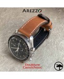 bracelet montre cuir homme 20mm arezzo explorer waterproof