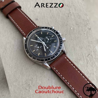 Explorer 20mm watch bracelet Arezzo 20mm brown calf Leather