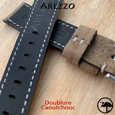 Explorer 20mm watch bracelet Arezzo 20mm mat veal Leather